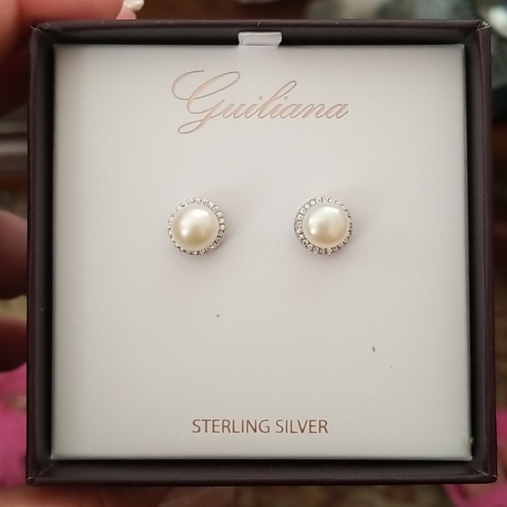 Pearl Silver Boxed Earrings